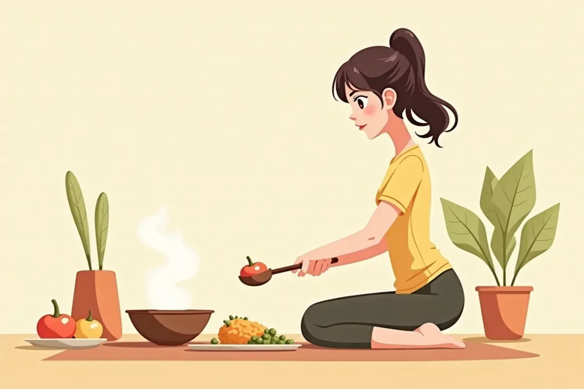 How I Discovered the Benefits of Home Exercises - Studio Ghibli anime illustration