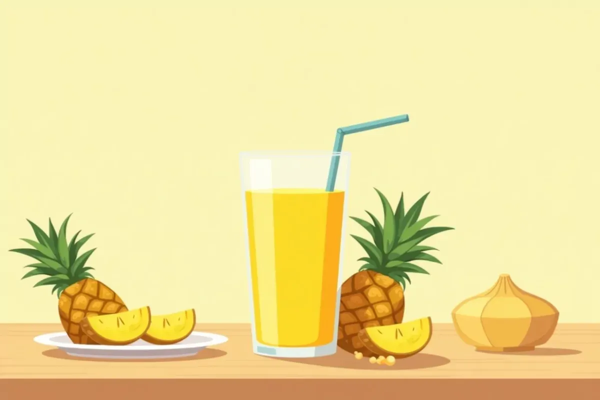 Pineapple Ginger Cleansing Juice - Studio Ghibli anime illustration