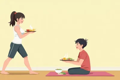 10 Fat Burning Exercises at Home for Beginners - Studio Ghibli anime illustration
