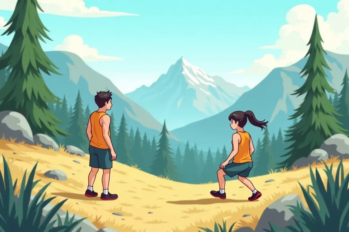 Mountain Climbers - Studio Ghibli anime illustration