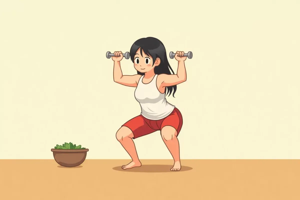 Squats - Studio Ghibli anime illustration