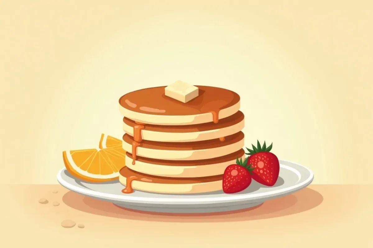 Keto Coconut Flour Pancakes - Studio Ghibli anime illustration