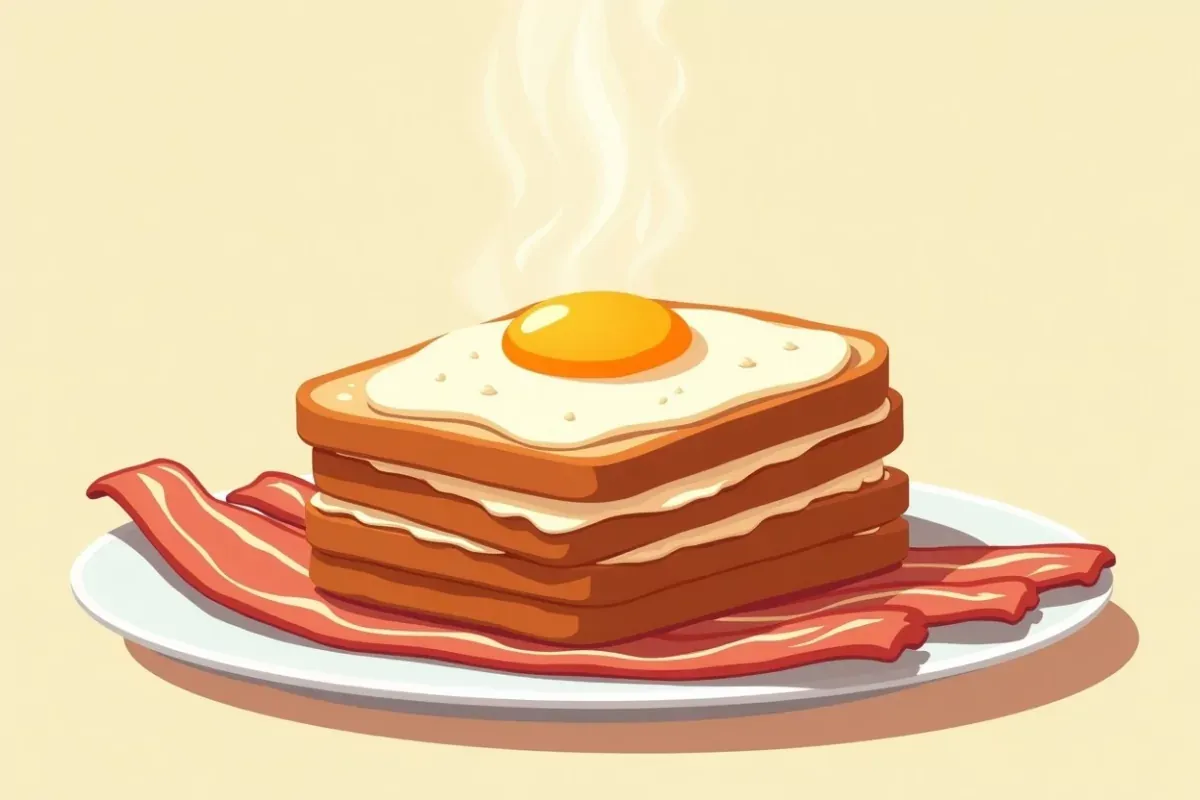 Keto Bacon Bake - Studio Ghibli anime illustration
