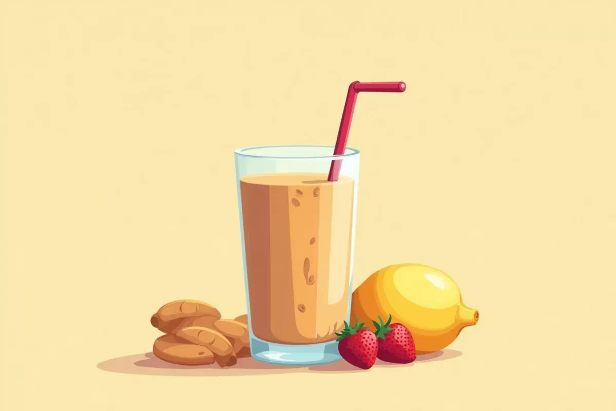 Keto Breakfast Smoothie - Studio Ghibli anime illustration