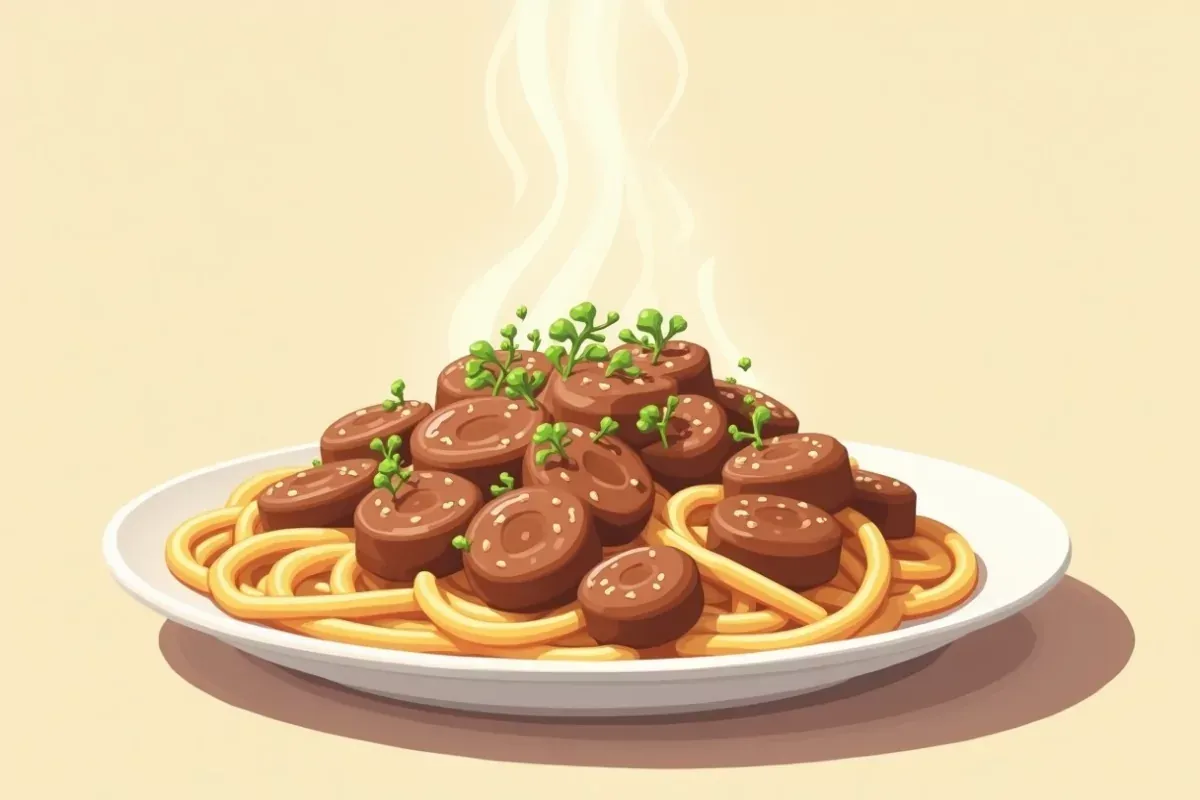 Keto Diet Recipe Beef Stroganoff - Studio Ghibli anime illustration