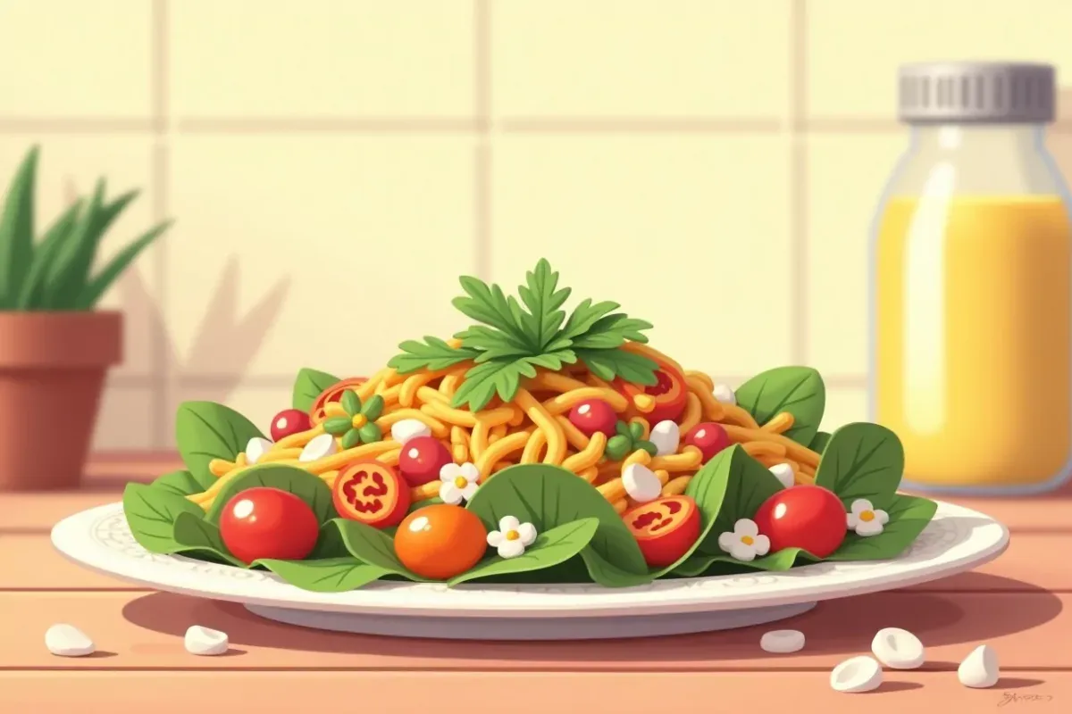 Keto Diet Recipe Taco Salad - Studio Ghibli anime illustration