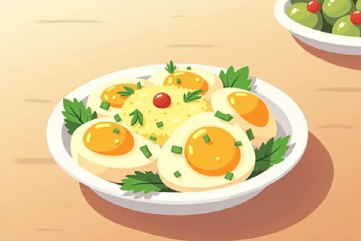 Keto Egg Salad - Studio Ghibli anime illustration