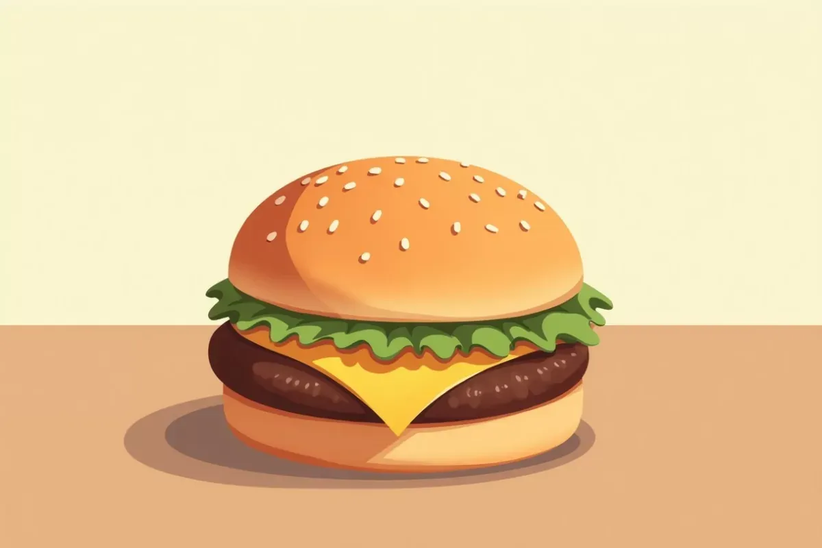 Keto Burger Fat Bombs - Studio Ghibli anime illustration