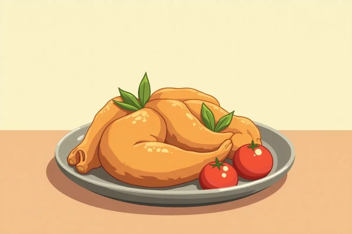Peanut Butter Chicken - Studio Ghibli anime illustration