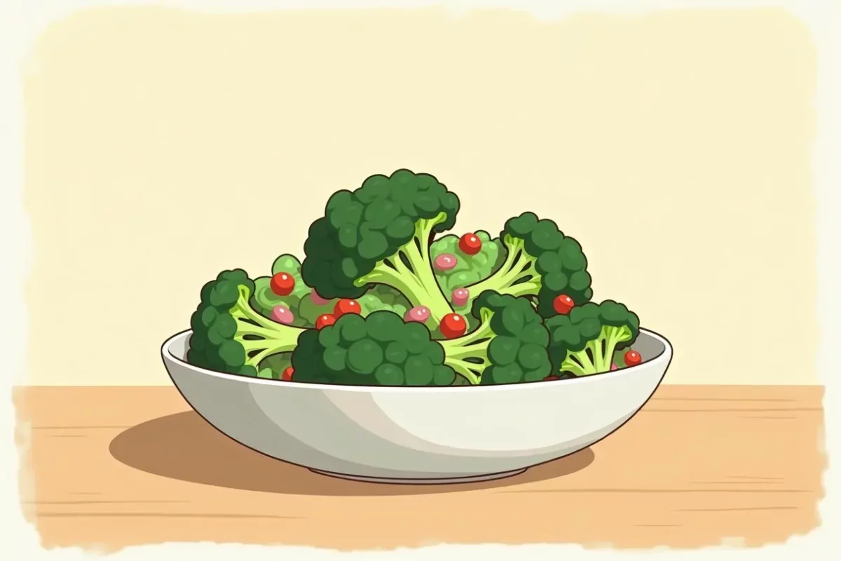 2. Keto Broccoli Salad - Studio Ghibli anime illustration