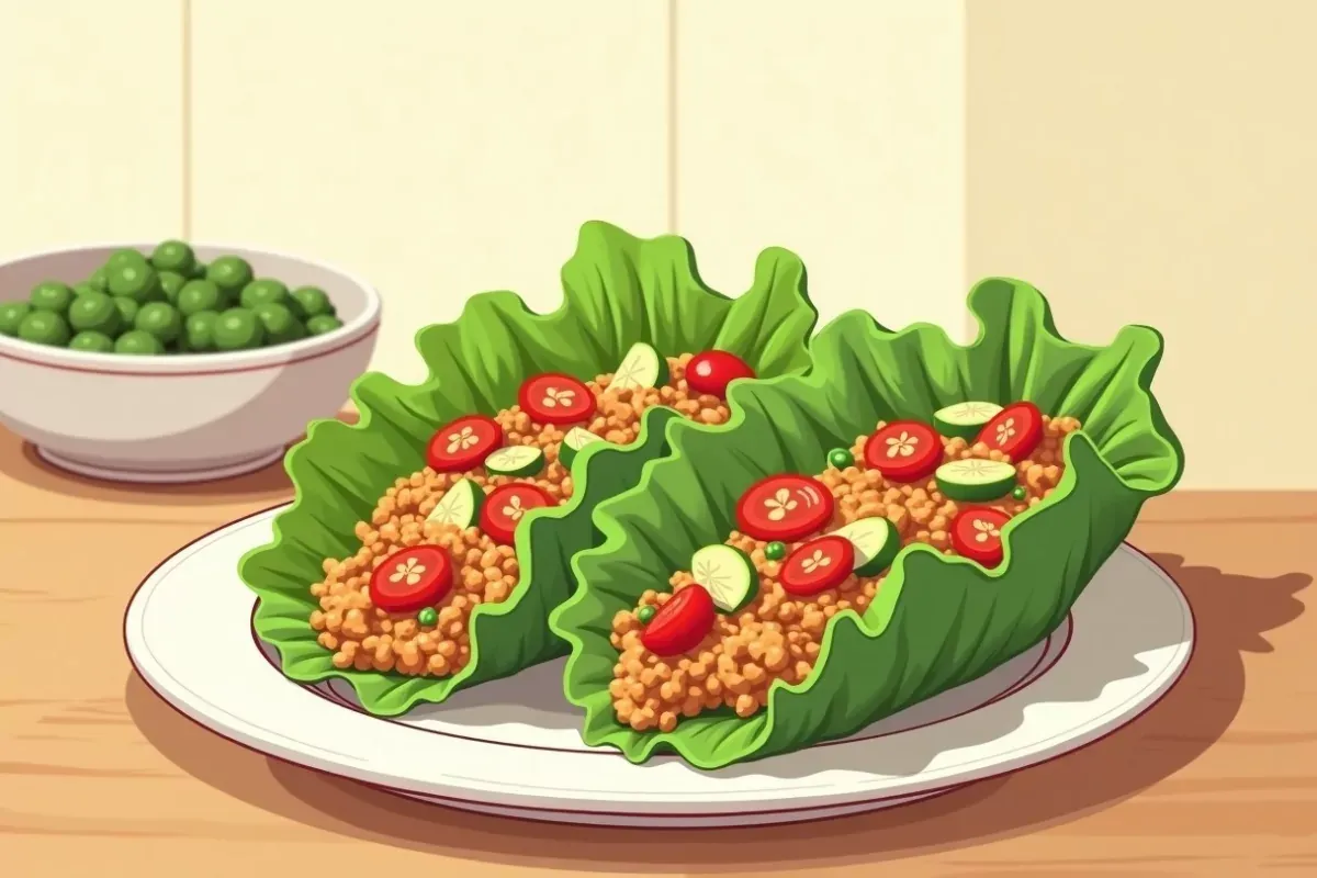 1. BLTA Lettuce Wraps - Studio Ghibli anime illustration