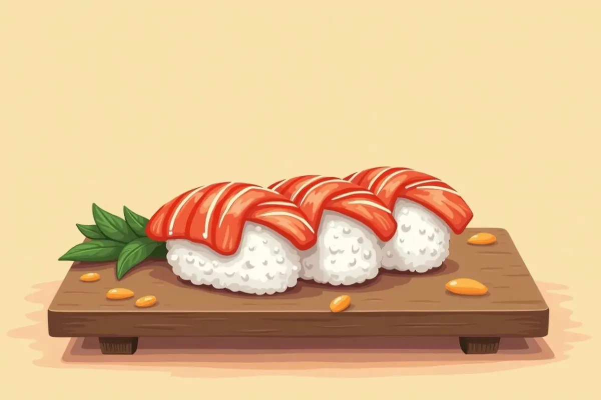 Keto Bacon Sushi - Studio Ghibli anime illustration