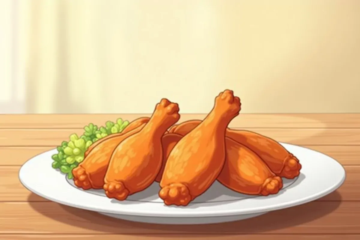 Keto Chicken Wings - Studio Ghibli anime illustration