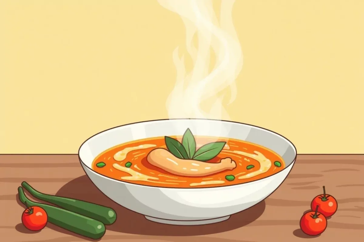 Keto Chicken Soup - Studio Ghibli anime illustration