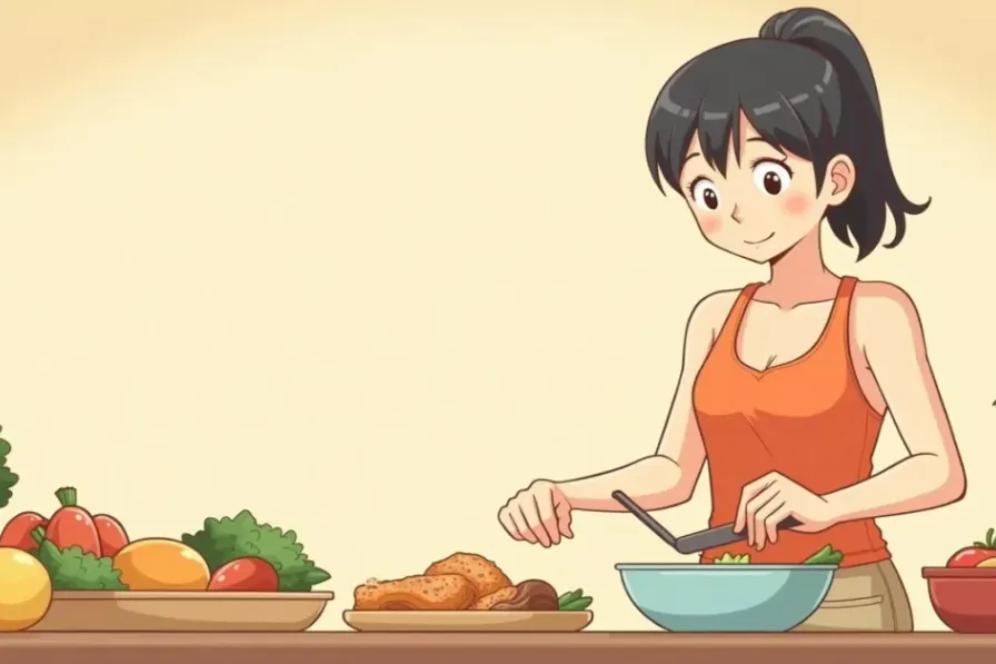 10 Healthy Dinner Ideas for Your Weekly Weight Loss Meal Plan - Studio Ghibli anime illustration