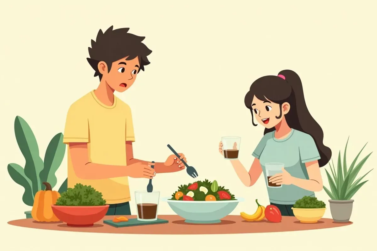 10 Recipes for Weight Loss Salads: A Step by Step Guide - Studio Ghibli anime illustration