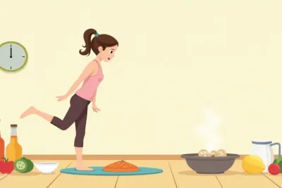 10 Somatic Exercises for Stress Relief and Weight Loss at Home - Studio Ghibli anime illustration