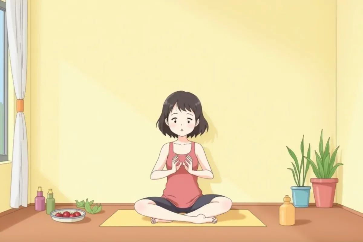 10 Somatic Workouts at Home Step by Step - Studio Ghibli anime illustration