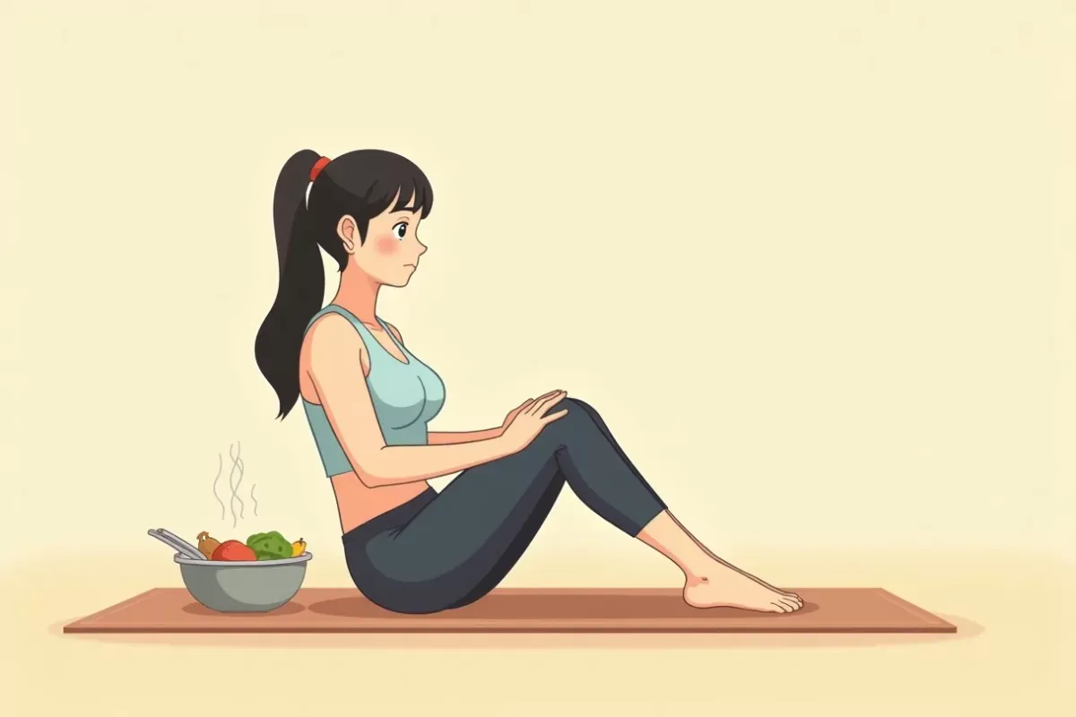 Workout 5: Somatic Hip Circles - Studio Ghibli anime illustration