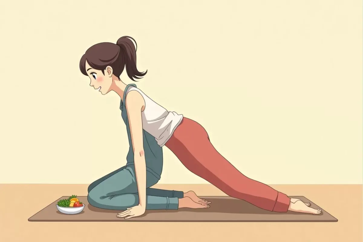 Workout 4: Somatic Spinal Twist - Studio Ghibli anime illustration