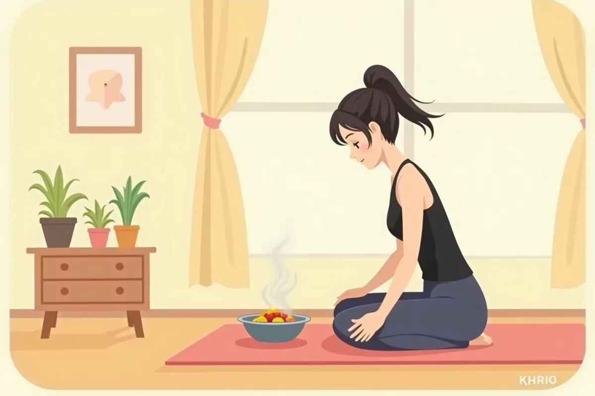 Workout 3: Somatic Shoulder Rolls - Studio Ghibli anime illustration