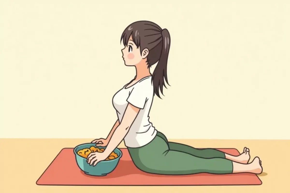 Workout 2: Somatic Neck Release - Studio Ghibli anime illustration