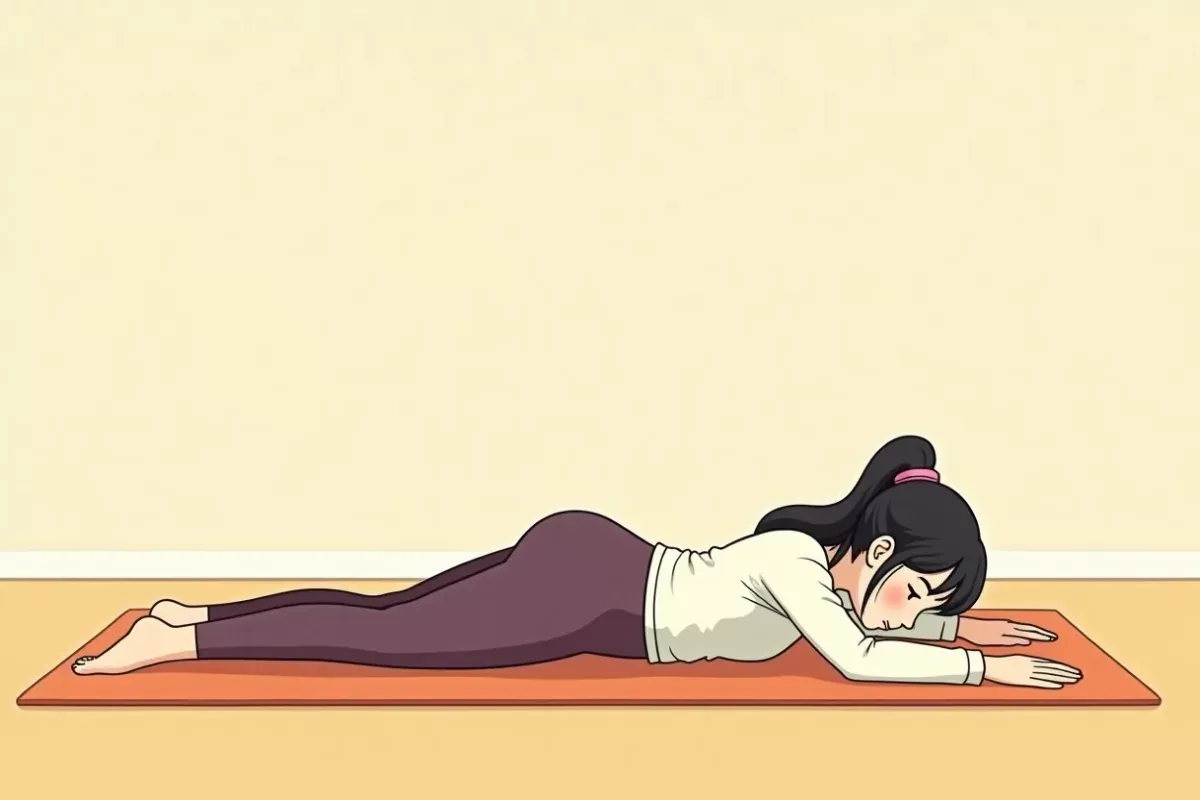 Workout 8: Somatic Side Bends - Studio Ghibli anime illustration