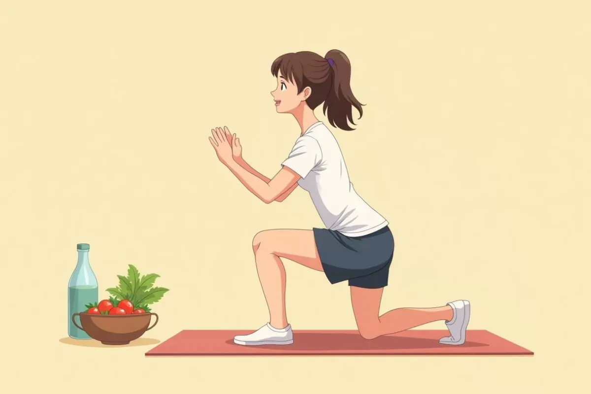 Workout 9: Somatic Squats - Studio Ghibli anime illustration