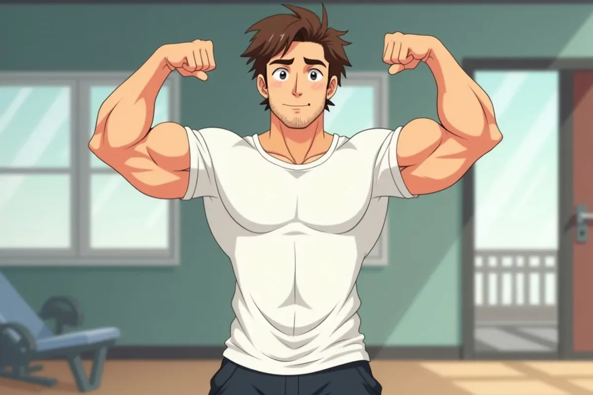 weight gain workout - Studio Ghibli anime illustration
