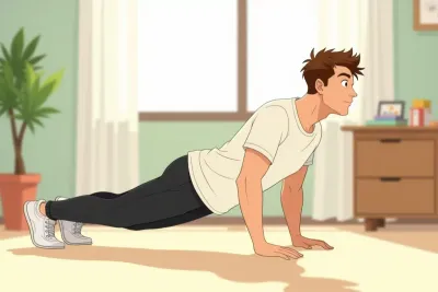 10 Chest Workouts at Home for a Stronger, More Defined Chest - Studio Ghibli anime illustration
