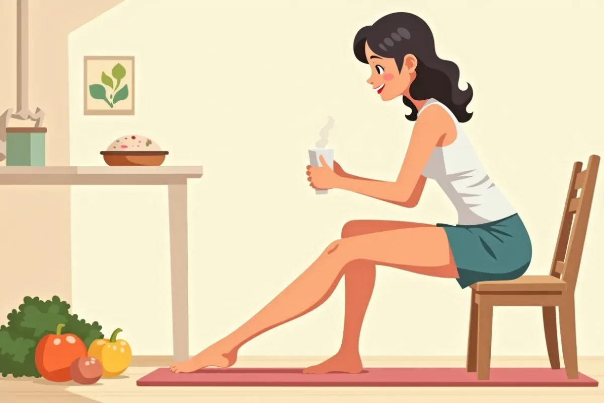 How to Work Out Your Legs at Home - Studio Ghibli anime illustration