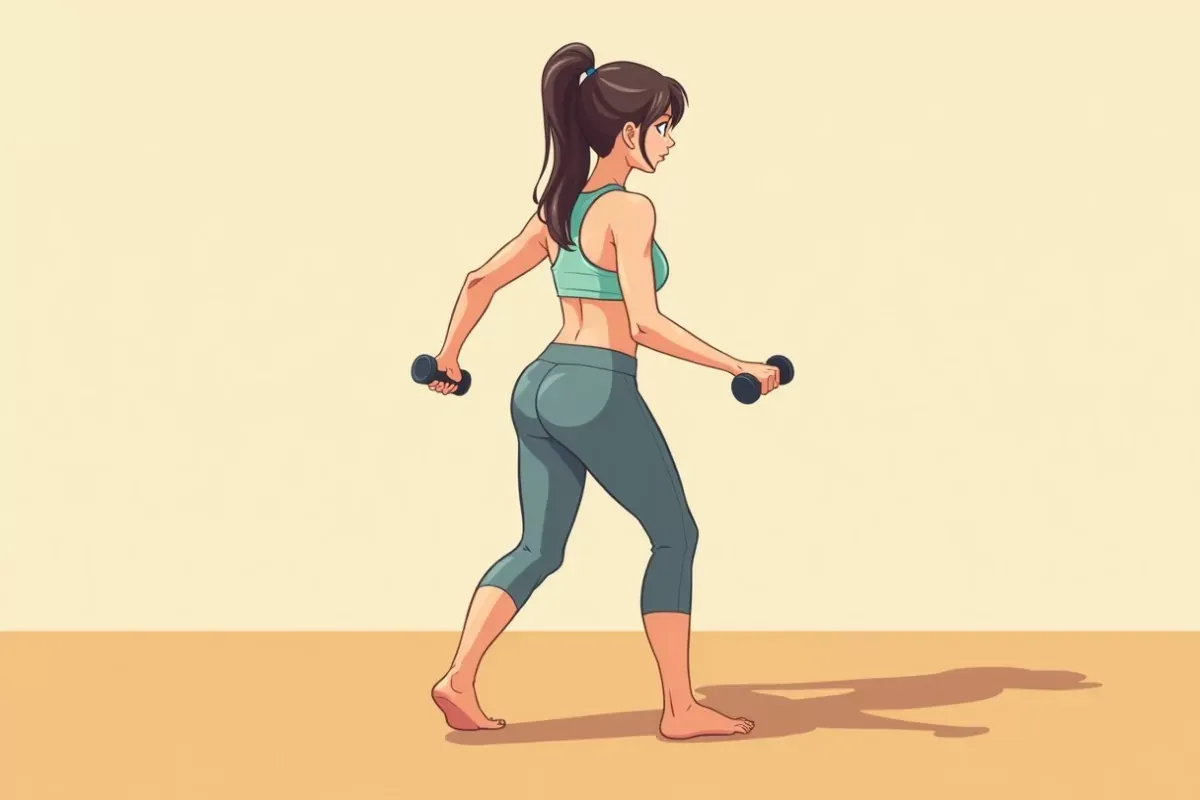 Lower Body Workout - Studio Ghibli anime illustration