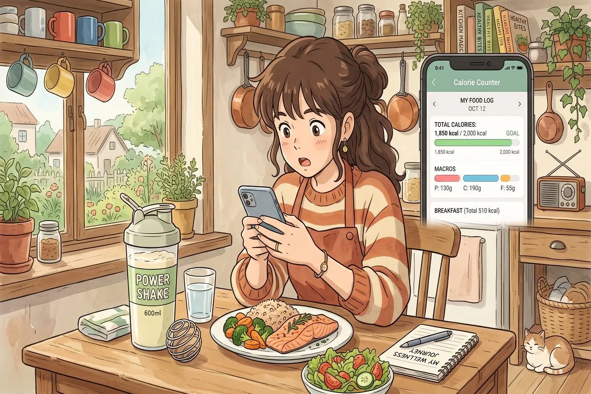 underestimating caloric intake protein shakes weight loss anime illustration