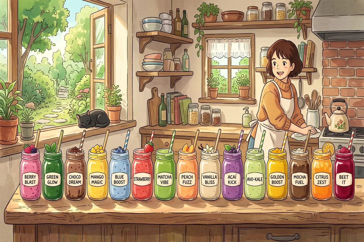 top 15 protein shake recipes for weight loss anime illustration