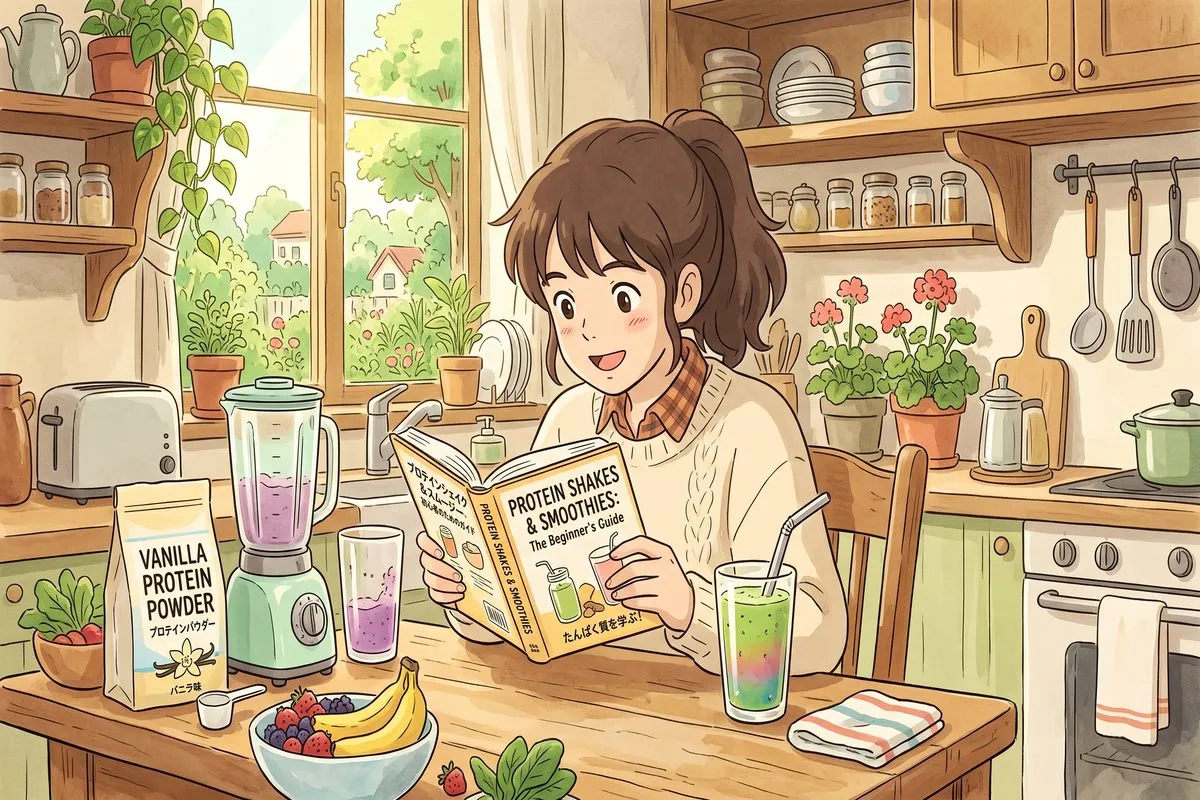 understanding protein shakes for weight loss anime illustration