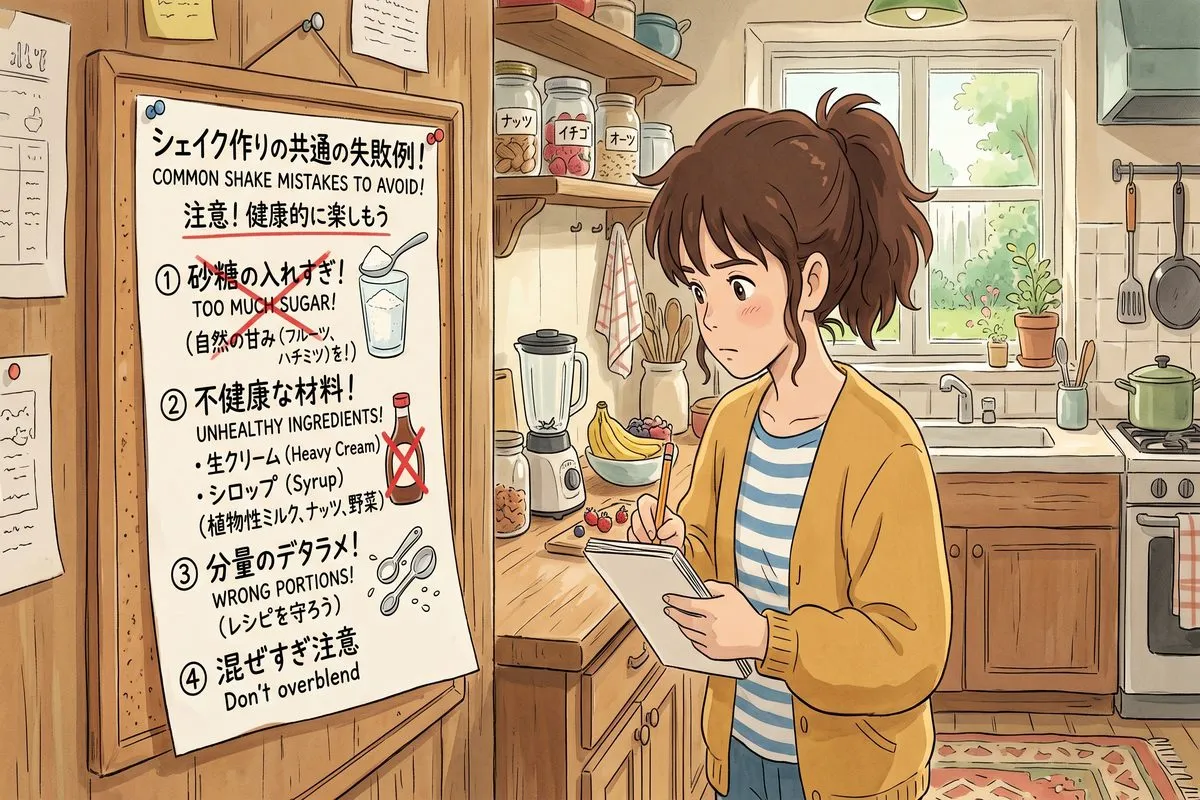 common mistakes avoid protein shakes weight loss anime illustration