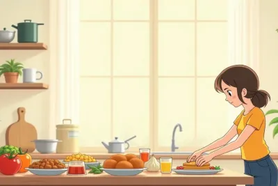 Mediterranean Diet for Beginners: A Complete How-To Guide - Studio Ghibli anime illustration