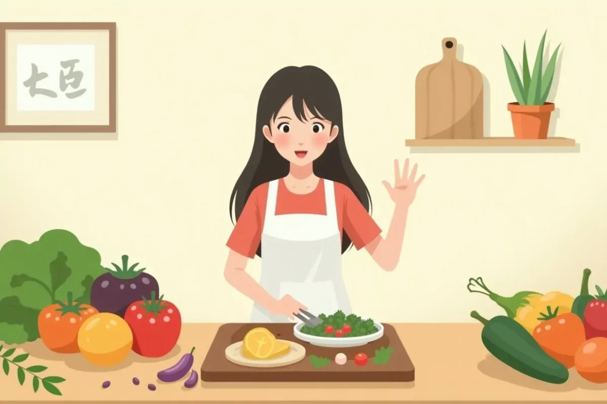 Step 3: Add more legumes - Studio Ghibli anime illustration