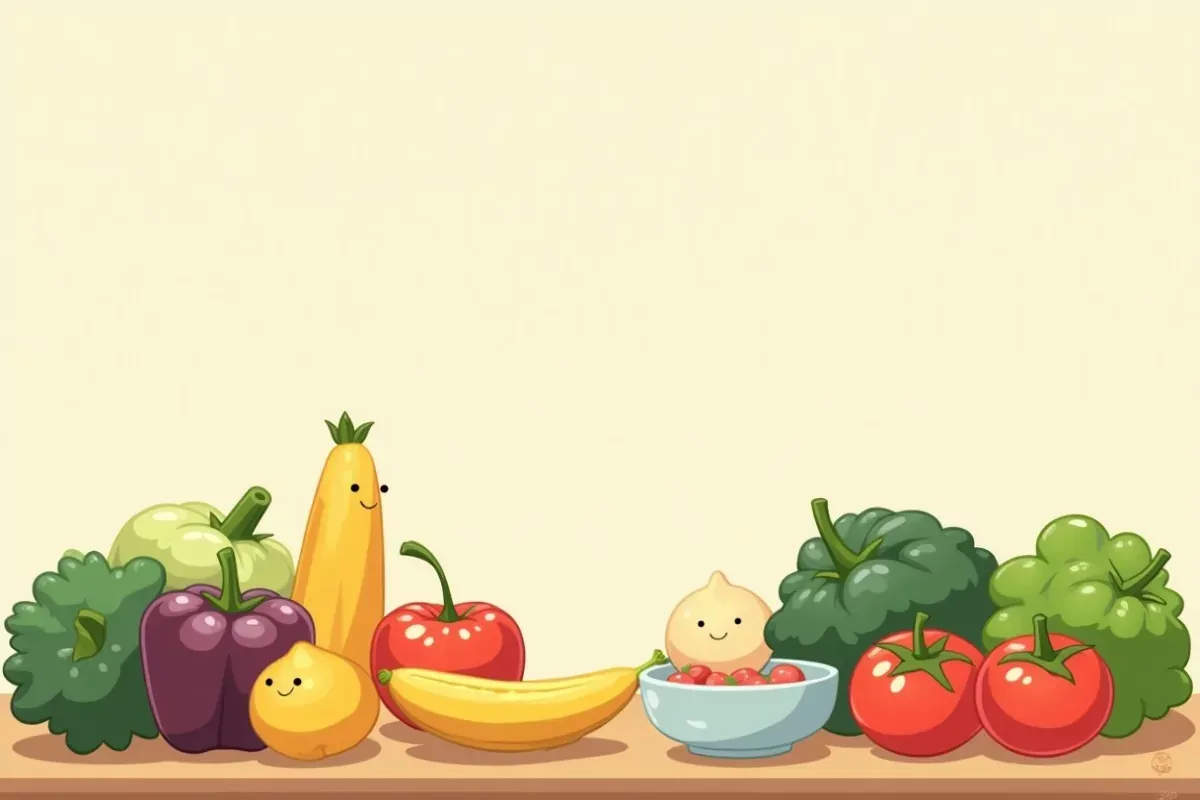 Step 1: Eat more fruits and vegetables - Studio Ghibli anime illustration