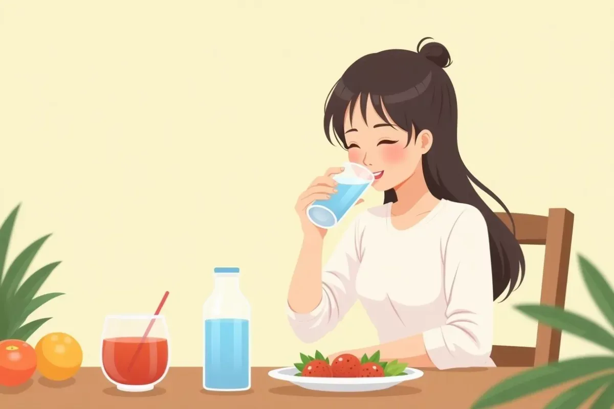 Drink more water - Studio Ghibli anime illustration