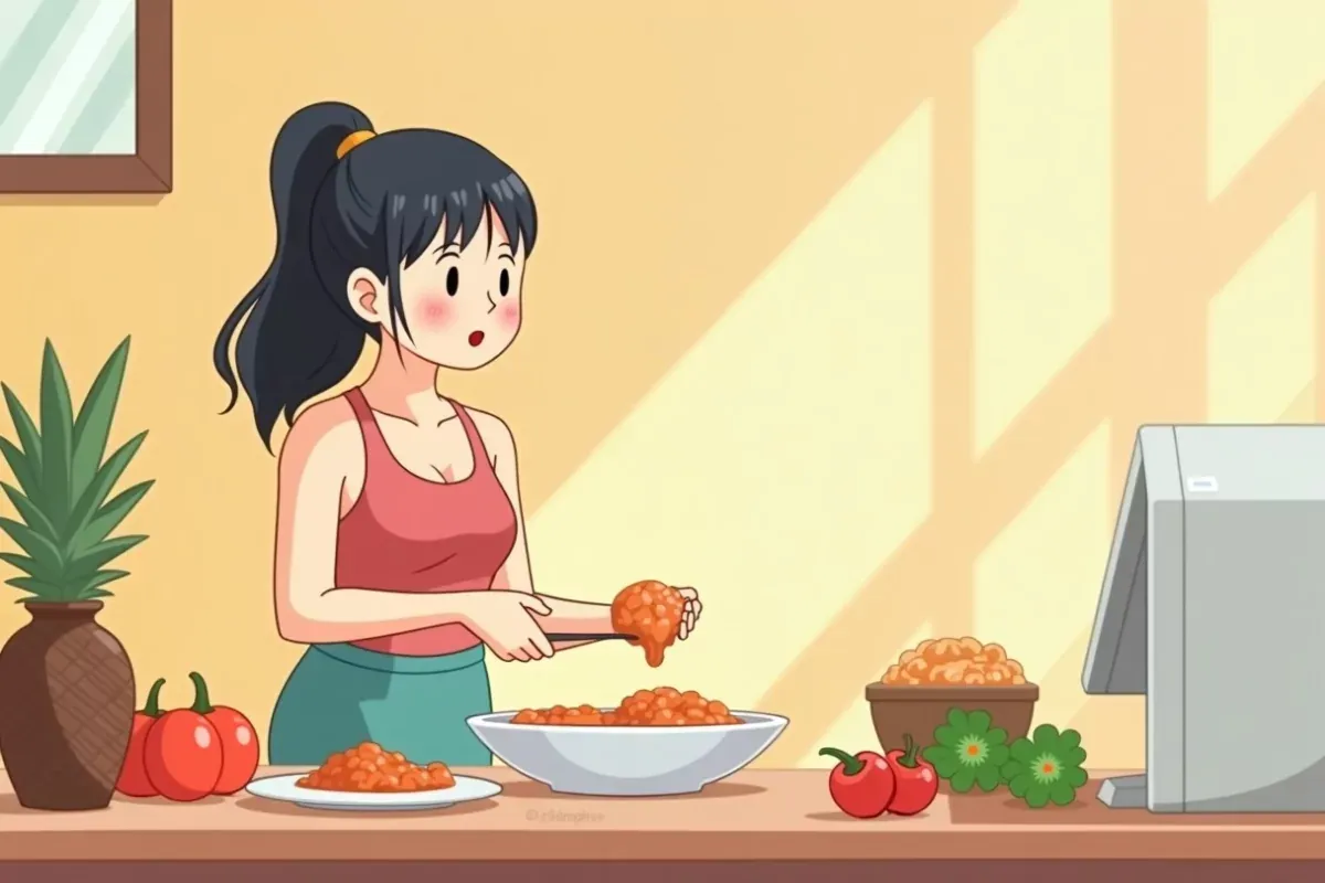 Eat less at night - Studio Ghibli anime illustration