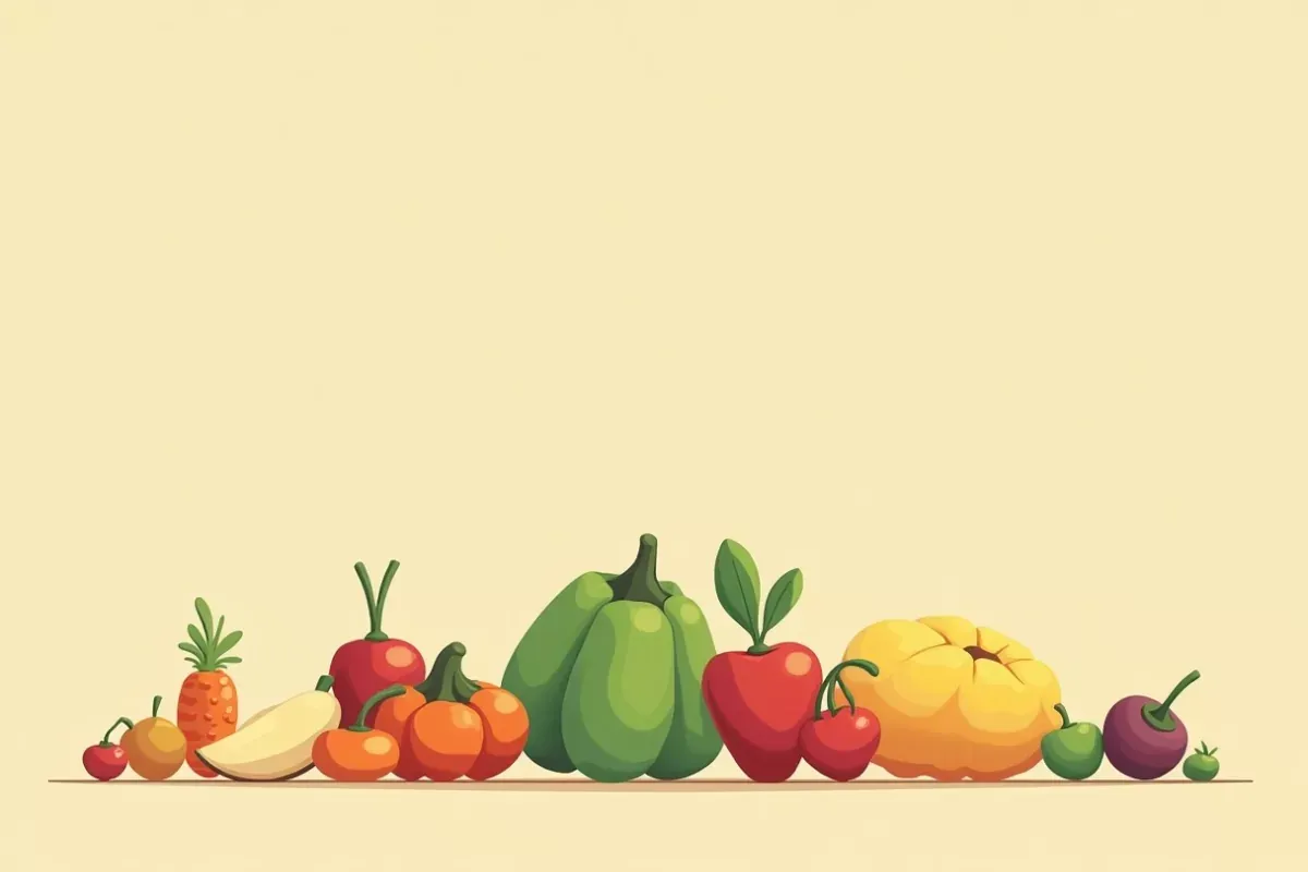 Eat more vegetables and fruits - Studio Ghibli anime illustration