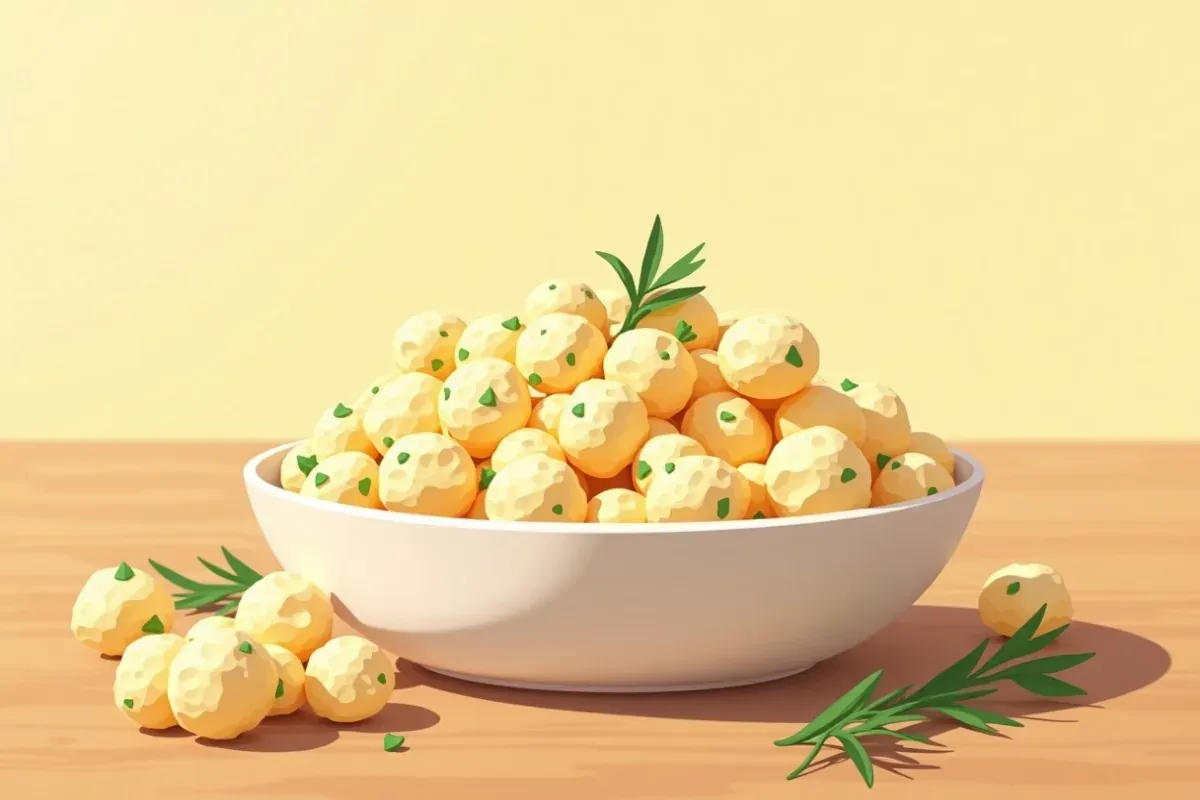 Popcorn with olive oil and herbs - Studio Ghibli anime illustration