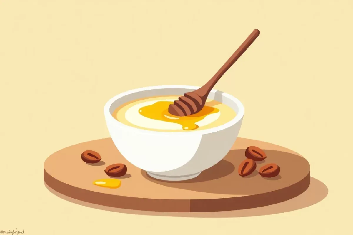 Yogurt with honey and nuts - Studio Ghibli anime illustration
