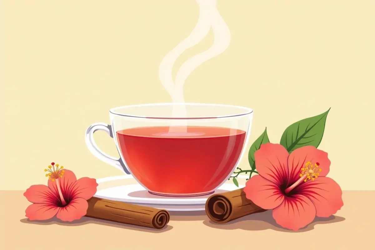 Hibiscus tea with cinnamon - Studio Ghibli anime illustration