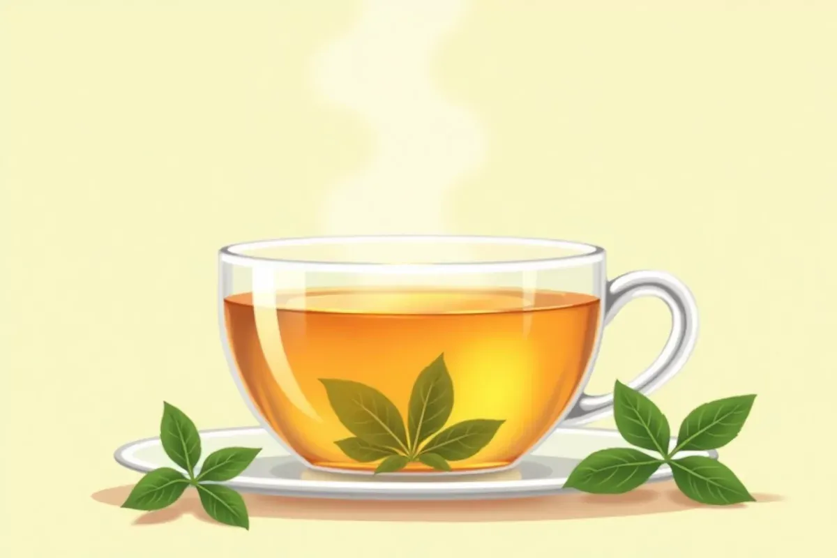 White tea with mint and cucumber - Studio Ghibli anime illustration
