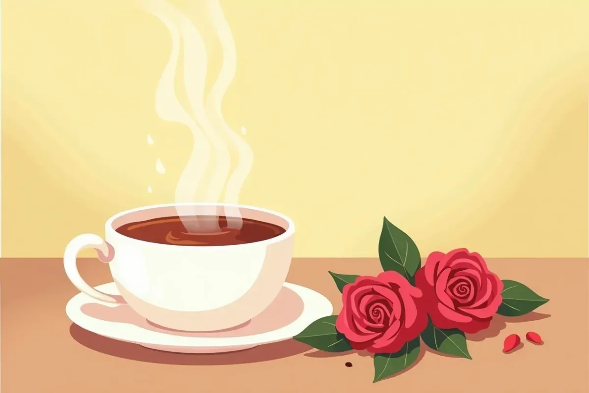 Black tea with cardamom and rose - Studio Ghibli anime illustration