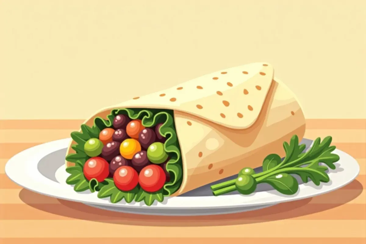 20. Veggie and Bean Burrito - Studio Ghibli anime illustration