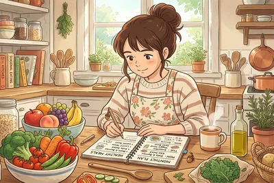30 day clean eating meal plan revitalize your diet anime illustration