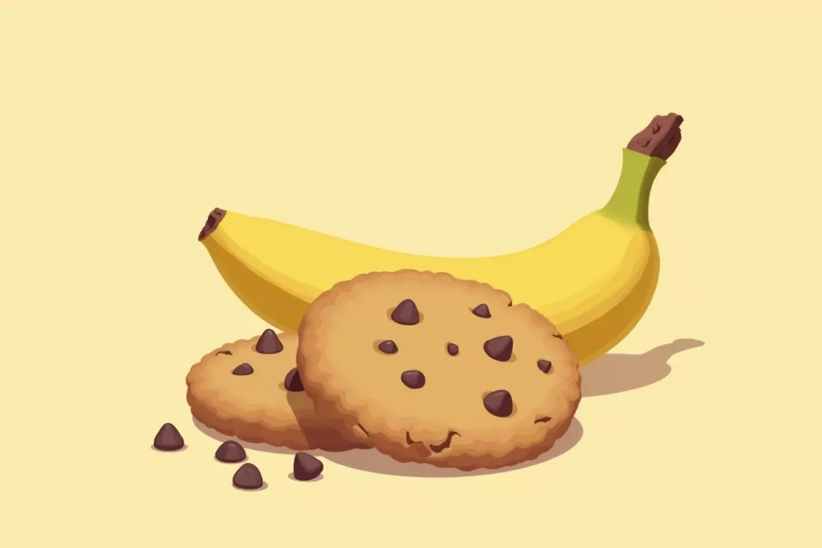 21. Breakfast Cookies with Oatmeal, Banana, and Chocolate Chips - Studio Ghibli anime illustration